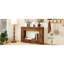 Console 47 po avec rangement pour le couloir, le salon, l'entrée, brun foncé - charme simple, utilisation polyvalente, structure rustique robuste, design