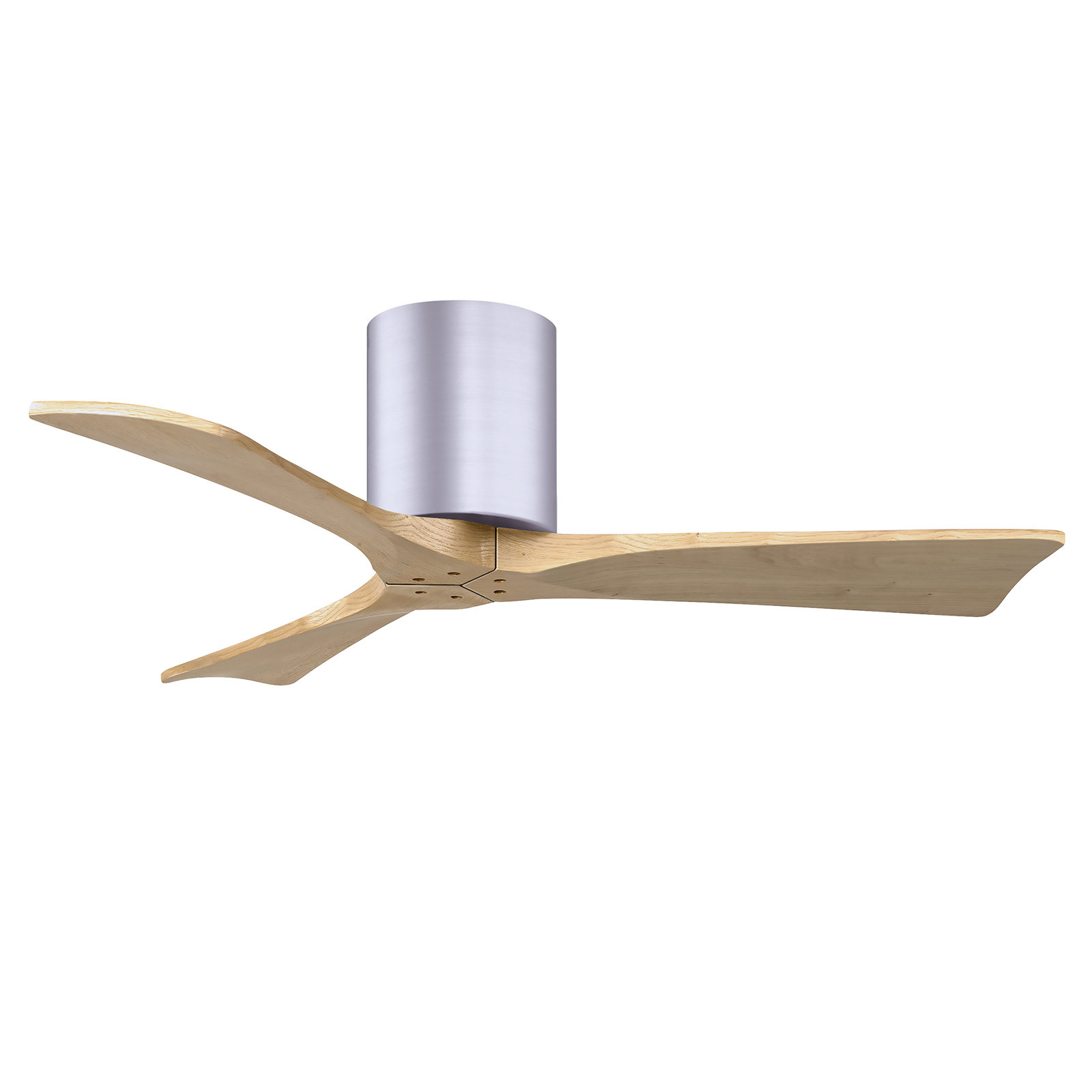 Olivier 3 Blade Ceiling Fan, Brushed Nickel, Light Maple Tone, 42"