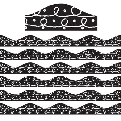Scribble Chalk Loops Magnetic Border