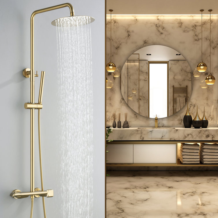 Pressure-Balanced Complete Shower System with Rough-In Valve