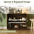 Modern Buffet Cabinet With Storage, Fluted Sideboard Accent Cabinet With Adjustable Shelves & Arched Doors, Modular Coffee Bar Credenza For Dining Room Kitchen Living Room Entryway, Brown-2091484804