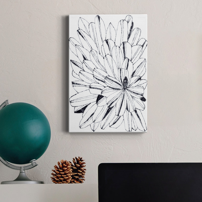 Kaléidoscope monochrome II - impression, H 60 po x l 40 po x P 1,5 po, Toile tendue avec châssis Gallery
