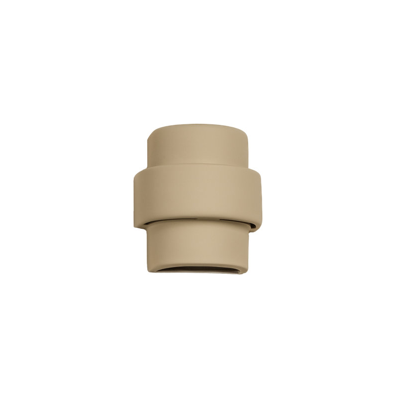 Chiyeko Ceramic Wall Light, LED Bulb Included, 9" H x 8" W x 5" D, Cottonwood