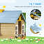 Outsunny Wooden Playhouse for Kids with Door for Ages 3-7 Years Blue