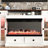 Fireplace TV Stand with LED Lights