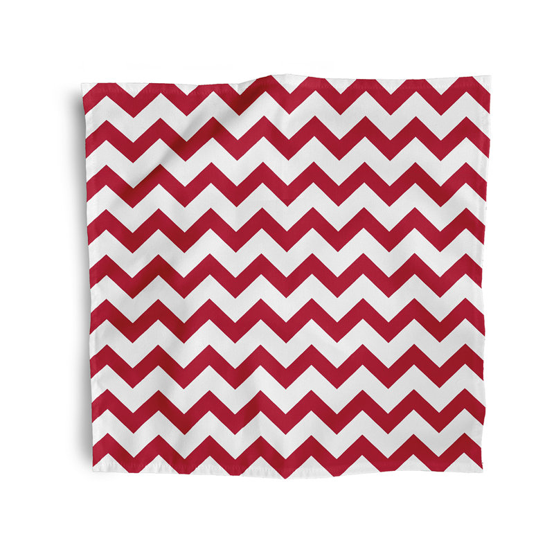 Largel Polyester Chevron Square Napkin, Red