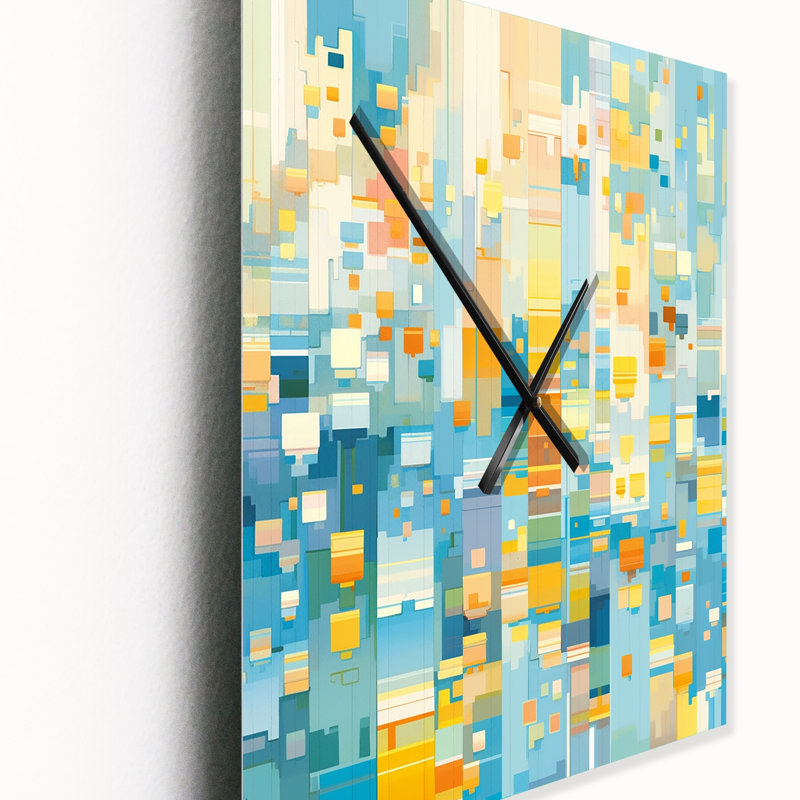 Kellerton - Horloge murale peinture abstraite, Grand