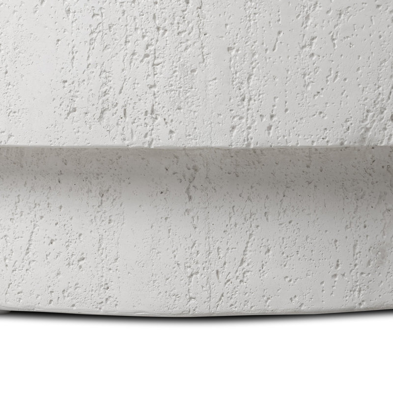 Felix Outdoor Coffee Table-48"-Coarse Ivory Concrete, 15" H x 48" W x 48" D