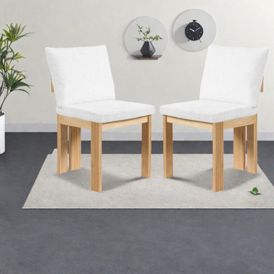 Ensemble de 2 chaises de salle à manger confortables en bois de style moderne Boucle