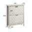 Armoire à chaussures avec 2 tiroirs rabattables, range-chaussures autoportant avec pieds en bois