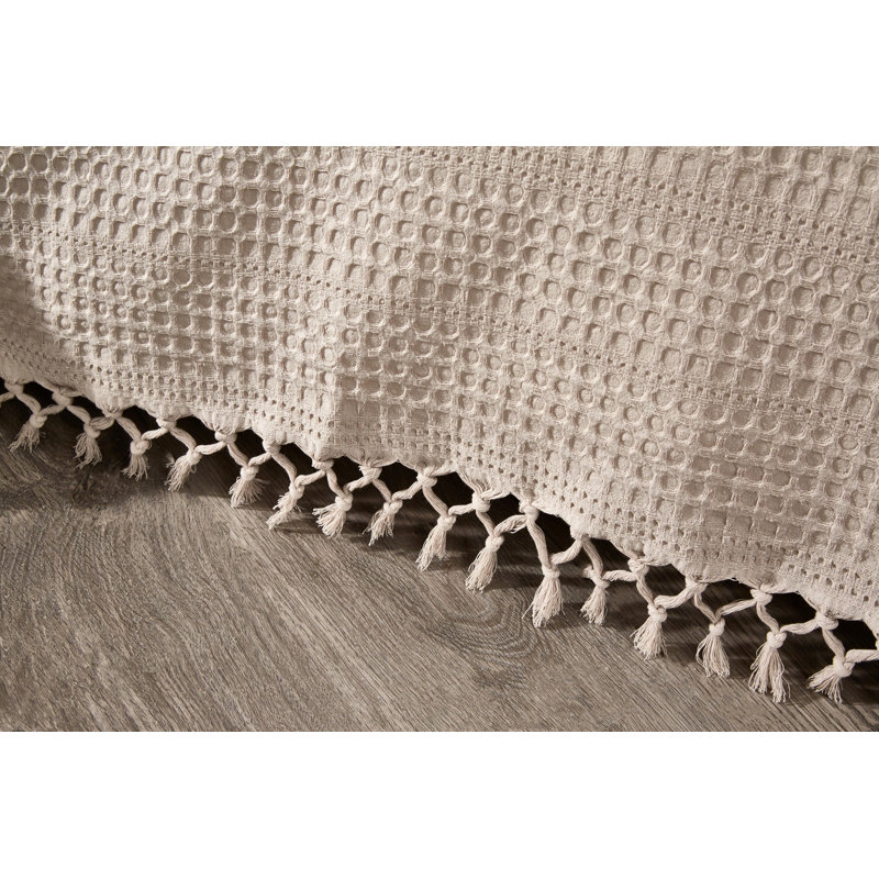 100% coton, couverture Premium Double Pique, 86,6 po x 94,5 po | 300 g / m², lavable en machine à 86 ° F, repassable | Couleur beige confortable, parfaite pour toutes les saisons, douce et durable pour un confort ultime