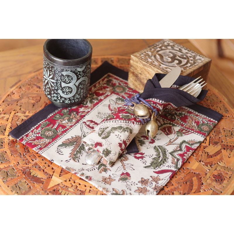 Jaipur Autumn Cotton Floral Square Napkin
