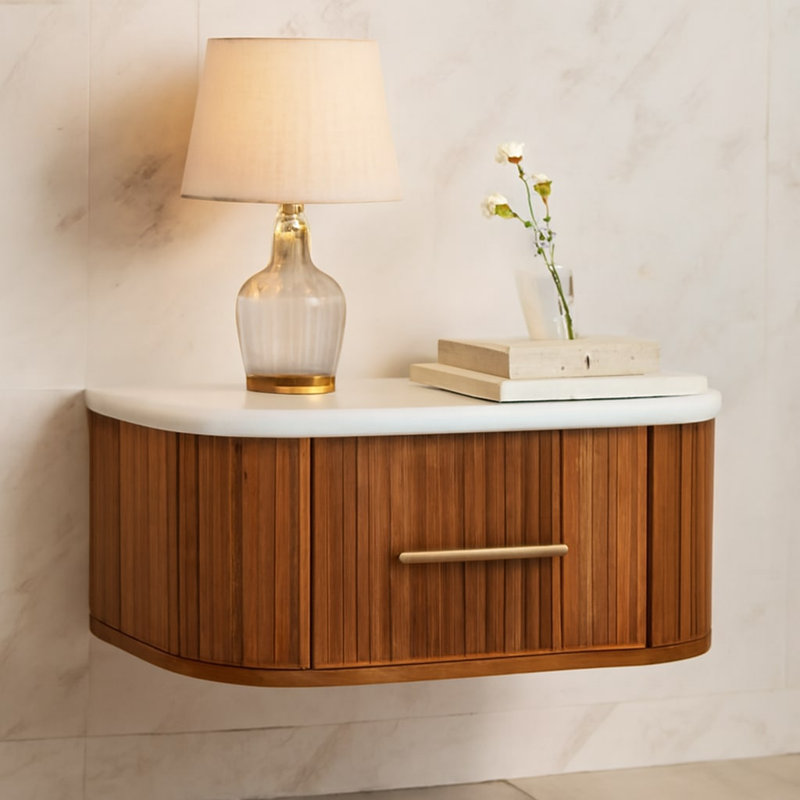 Burstyn 44cm W Solid Wood Bedside Table