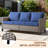 6 Pieces Outdoor Furniture With Patio Chairs,Outdoor 3-Seater Sofa, Ottoman, Coffee Table For Garden, Terrace, Porch, Balconies, Lawns-603186315-603186312