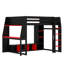 Lit mezzanine avec bureau Gaming