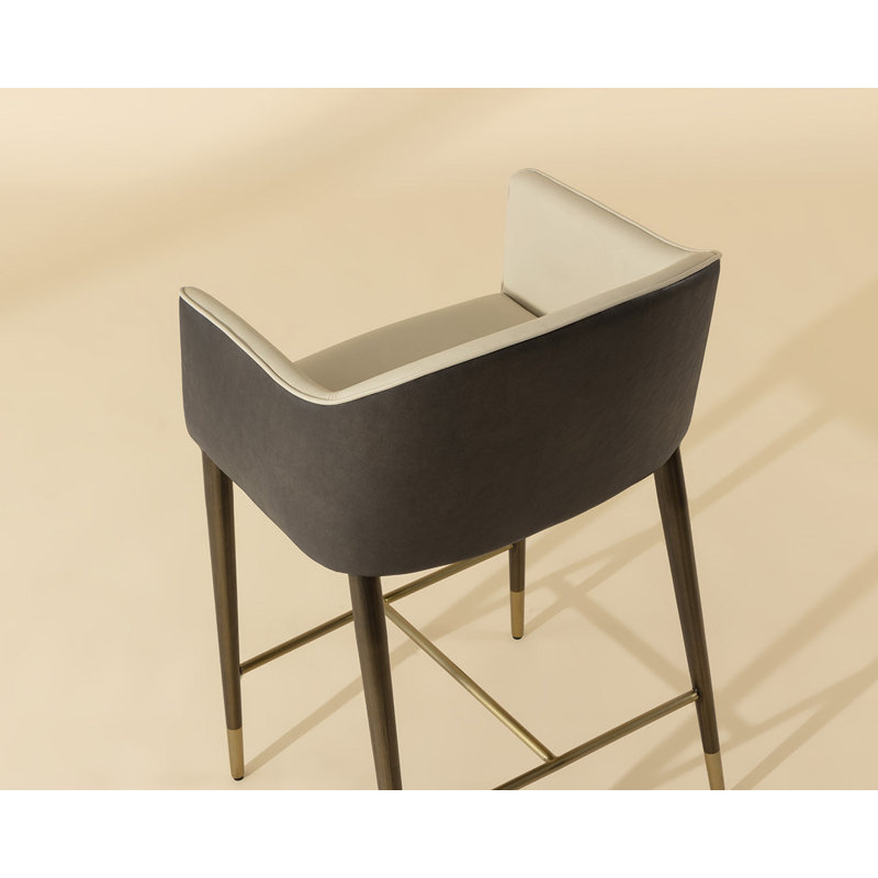 Kylin Upholstered Stool with Metal Frame