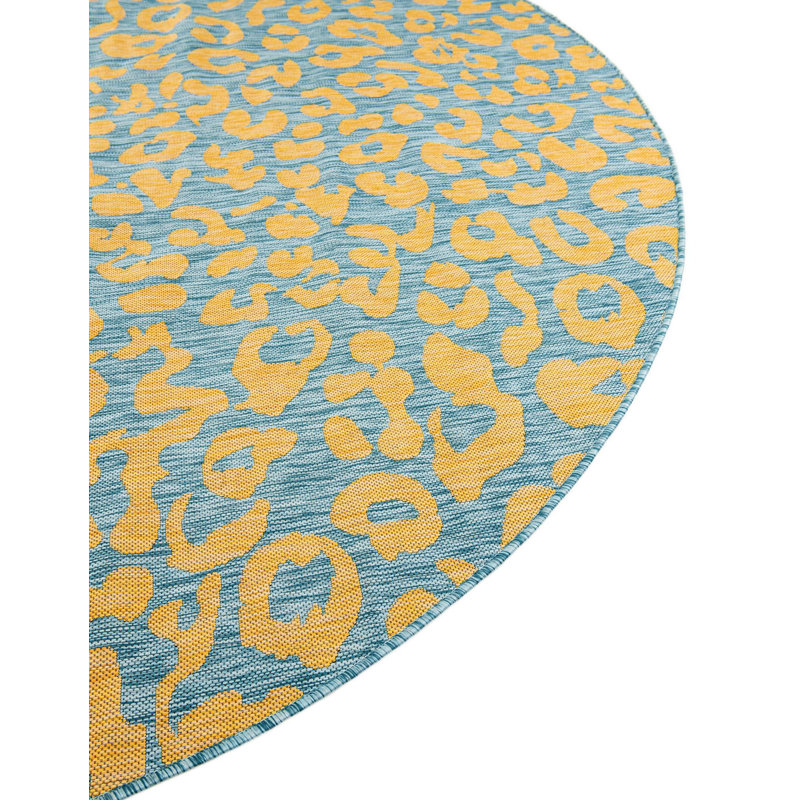 Animal Print Indoor / Outdoor Rug, Round 4'