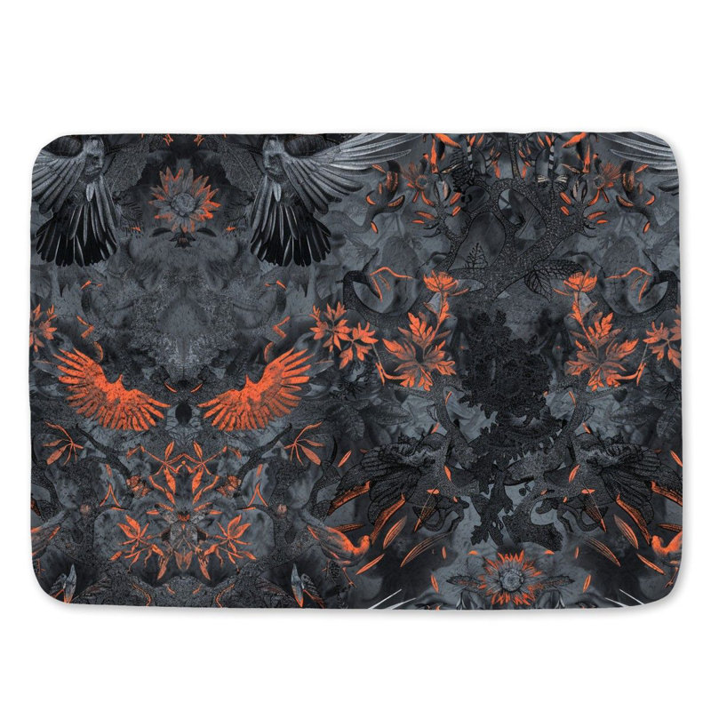 Ilette Microfiber / Microsuede Non-Slip Bath Mat, 17"W x 24"L