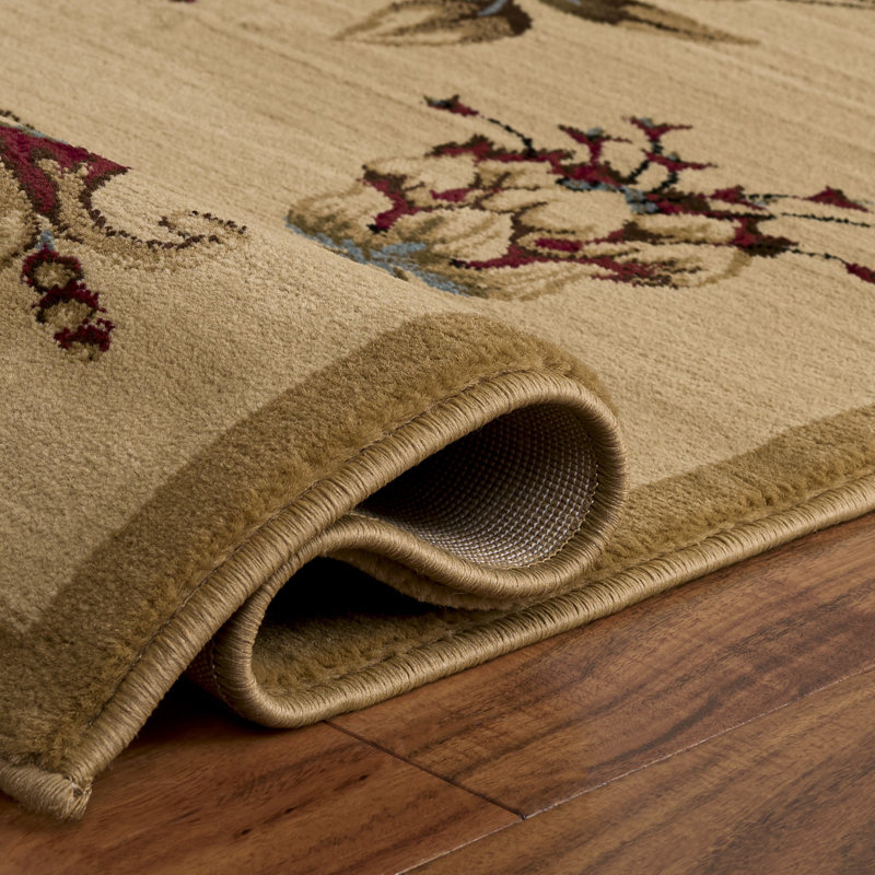 Tapis performance à motif floral Carolane, Rectangle 10 pi 6 po x 14 pi