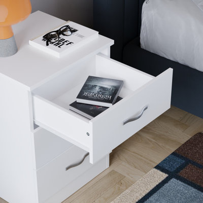 Maybery 3 - Drawer Bedside Table Nightstand