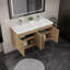 Meuble-lavabo double autoportant 48 po avec plateau en acrylique 48 po-2005035996