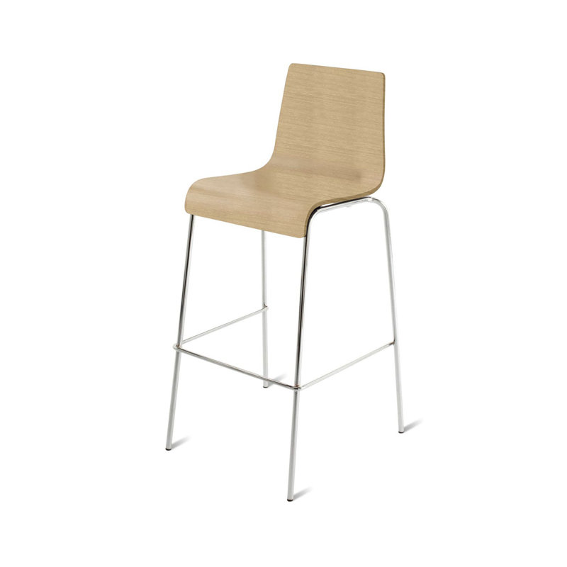 Full Back Bar & Counter Stool, Technical White Oak, Bar Stool (30.4" Seat Height)
