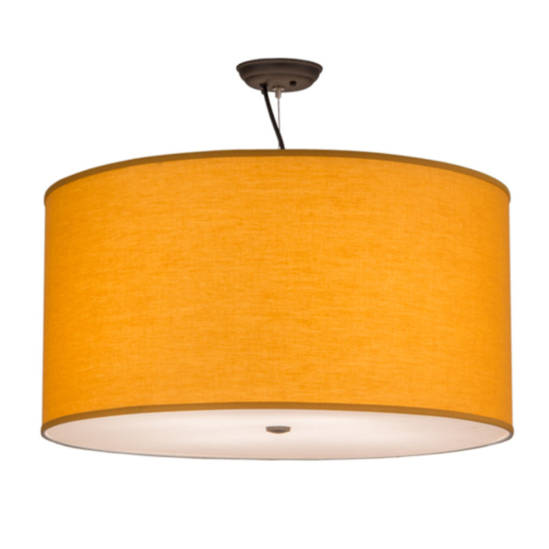 Cilindro 4 - Light Chandelier, 19" H x 27" W x 27" D, Vintage Gold Textrene