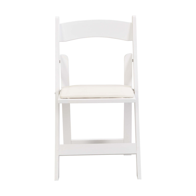 Chaise pliante rembourrée Reba, peu encombrante, facile à transporter, 4 pièces, tablette + coussin beige, salle à manger