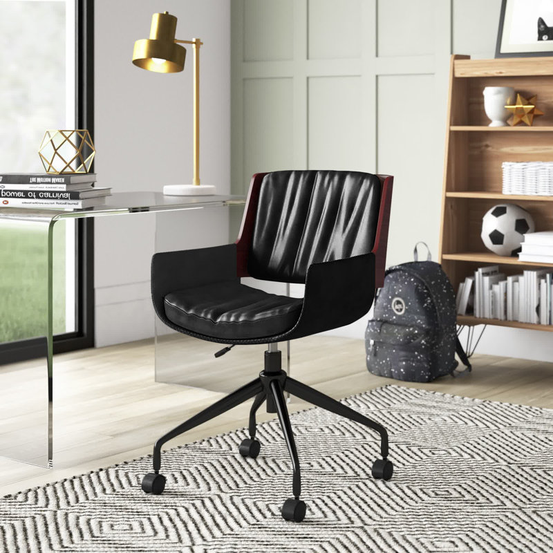 Mercury Row® Americus Polyurethane Task Chair, Black