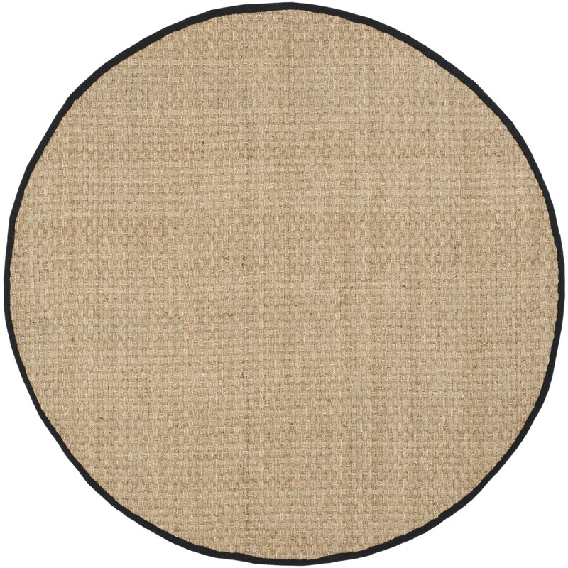 Tapis naturel / noir Auckland, Rond 6 pi