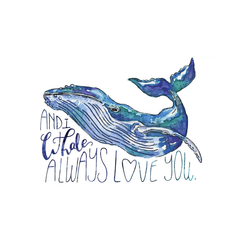 Whale Love by Catherine McGuire - Wrapped Canvas Gallery-Wrapped Canvas Giclée, 45.72cm H x 66.04cm W