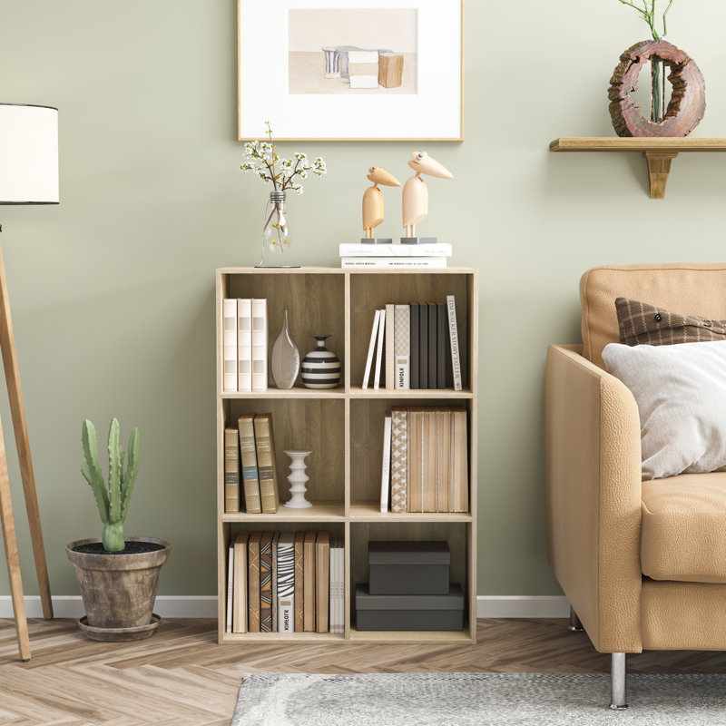 Erofteiu 97cm H x 65.5cm W Bookcase, Oak