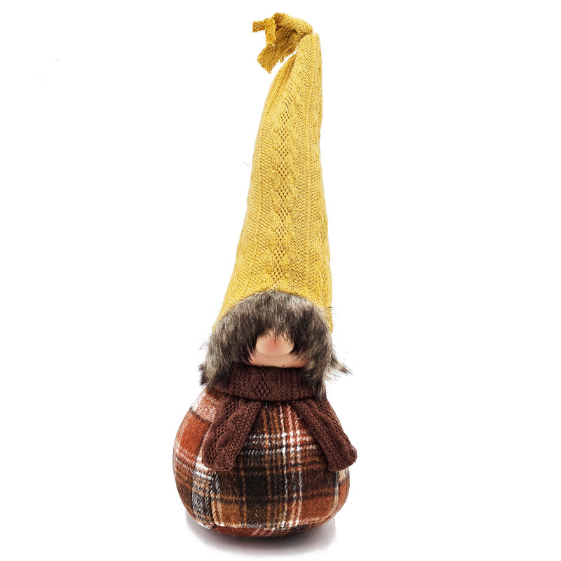 Aurean Rustic Gnome Figurines With Cozy Plush Texture