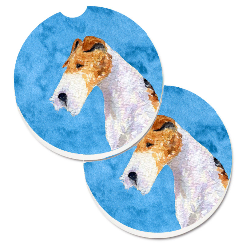 Sous-verre barbu collie voiture, Fox terrier à poil dur