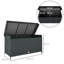 Latitude Run 153cm W 627L Wicker Deck Box with Wheels in Black
