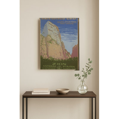 Parc national de Zion — Service des gardes forestiers et naturalistes (vers 1938) — Portrait mural en métal