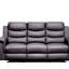 Housse de canapé inclinable extensible 3 places avec console centrale, similicuir durable pour la vie moderne