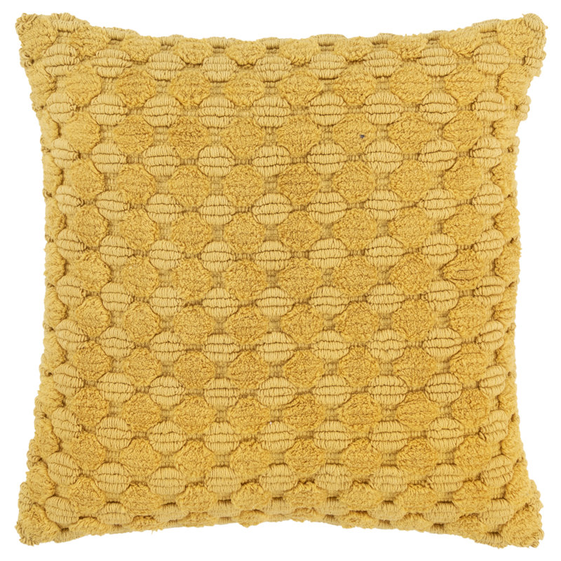 Roya Cotton Throw Pillow, Yellow