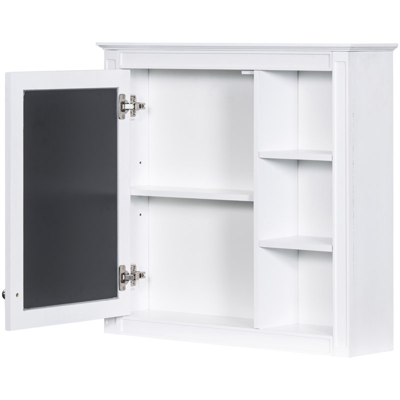 Meuble-lavabo 30 po avec lavabo en céramique, 2 tiroirs, armoire à miroir et lavabo de qualité à finition blanche, White