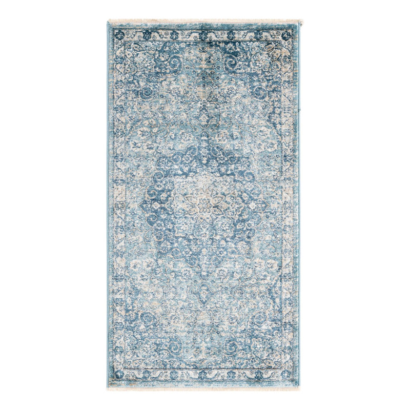 Tapis bleu marine Alabama, Rectangle 2 pi x 3 pi 11 po