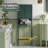 66'' Over the Toilet Storage Cabinet w/Fluted Doors Adjustable Shelf & Bottom Bar Green-615045936