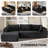 106” No-Assembly Modular Sectional Sofa With Chaise Lounge – Modern L-Shape Upholstered Couch, Deep Seats & Cup Holder For Living Room-1054769106