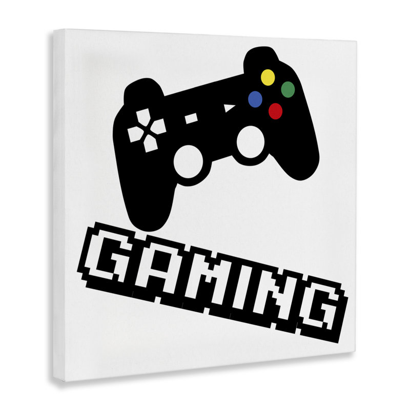 Playful Pixel Gaming Canvas, design par Marcus Prime, H 17 po x l 17 po