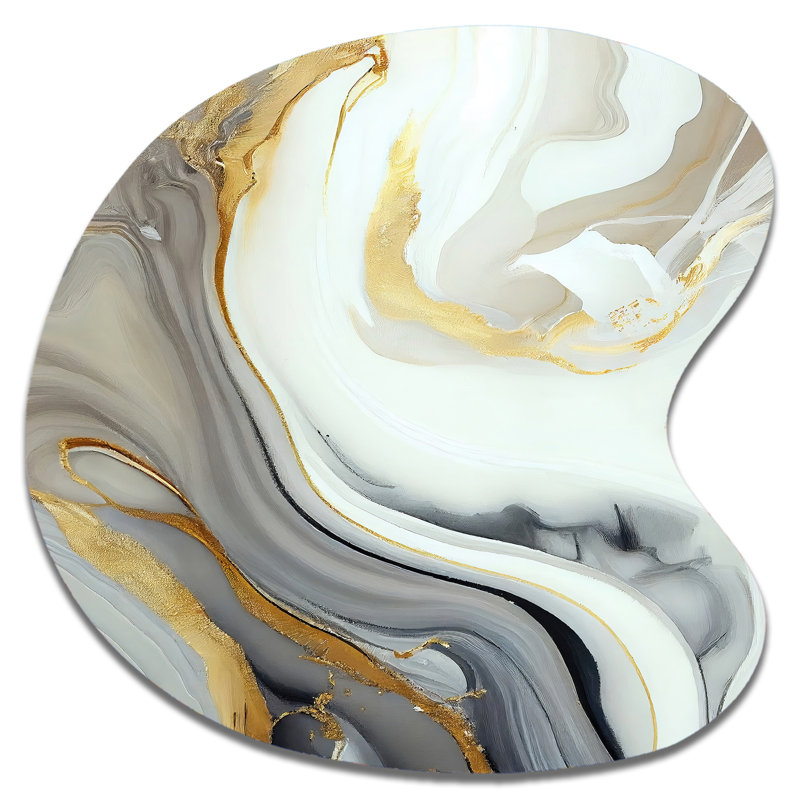 Étienne - sculpture murale abstraite en forme de marbre, sculpture asymétrique en métal, H 27 po x l 27 po