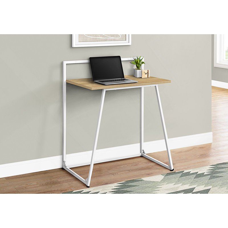 Bureau d'ordinateur compact et contemporain de 30 pouces pour le bureau à domicile et le travail sur ordinateur portable avec un design moderne et une finition pleine grandeur.