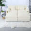 Modulaires spacieux en chenille, design moderne avec repose-pieds pour le salon