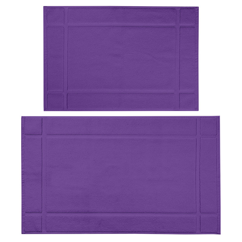  100% Cotton Highly Absorbent Bath Mat for Bathroom Floor, Purple