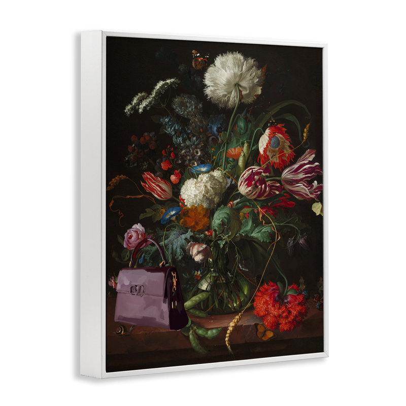 «Glam Vintage Bouquet», estampe numérique par Amelia Noyes, Estampe numérique encadrée blanc bord de mer, H 14 po x l 11 po
