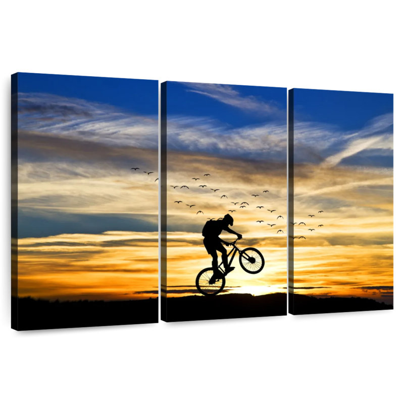 Bicycle Stunt Silhouette, 36" H x 57" W