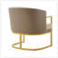 Chaise de lecture rembourrée avec structure en métal pour fauteuil, chambre à coucher ou bureau Modern Modern-130784929